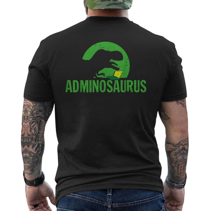 Adminosaurus Administrator It Informatician Nerd T-Shirt mit Rückendruck