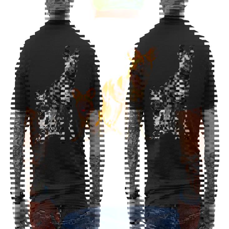 African Painted Dogs African Wild Dog Lovers Animal Men's Back Print T-Shirt