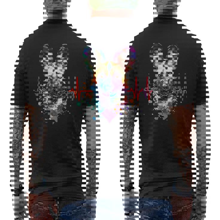 African Wild Dog Cardio African Wild Dog Men's Back Print T-Shirt