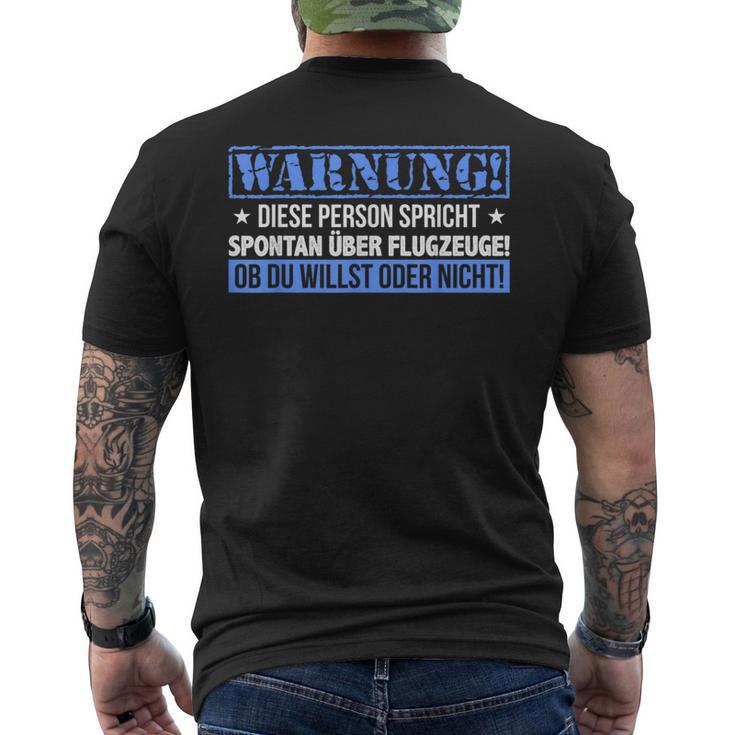 Airport Aeroplane Pilot Aerospace Plane Spotter Aeroplane T-Shirt mit Rückendruck