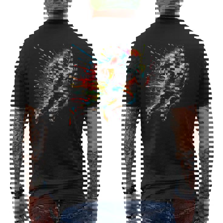 American Football Player Paint Men's T-shirt Back Print