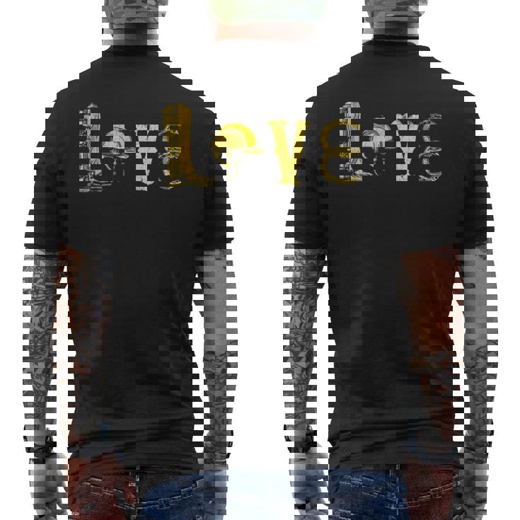 Amor Lindo Ecuestres Símbolos Caballo Regalo Hípica Camiseta Hombre Estampado Espalda