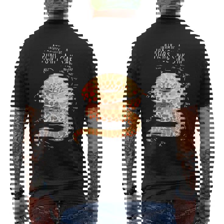 Anatomy Of Albino Hognose Snake Men's Back Print T-Shirt