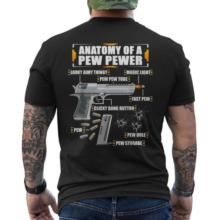 Anatomy Of A Pew Pewer Pistol 9 Mm Sports Shooting T-Shirt mit Rückendruck