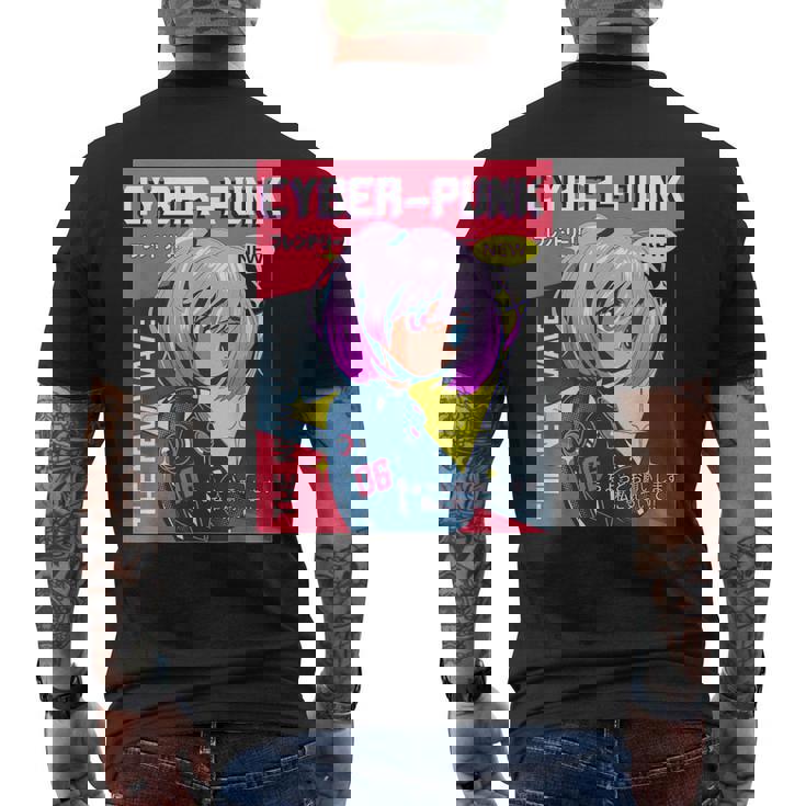 Anime Japonés Cyberpunk Cyberpunk Camiseta Hombre Estampado Espalda