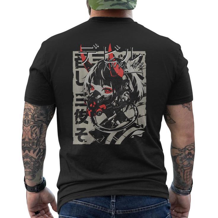 Anime Manga Streetwear Cyberpunk Aesthetic Techwear Harajuku T-Shirt mit Rückendruck