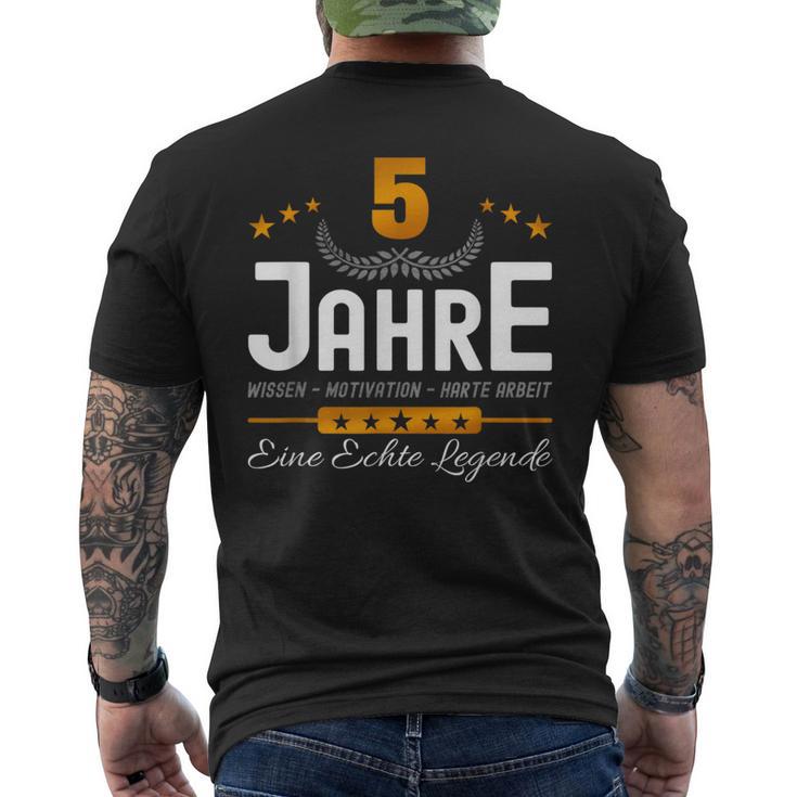 Anniversary 5 Years Company Service Anniversary Office Jokes Anniversary T-Shirt mit Rückendruck