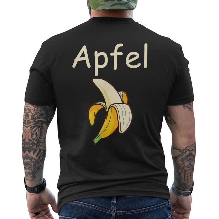 Apfel Banane Scherz Unsinn T-Shirt mit Rückendruck