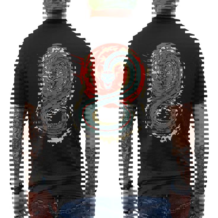 Art Japonais Kanji Dragon Japonais Sun Streetwearintage Rétro T-shirt imprimé au dos