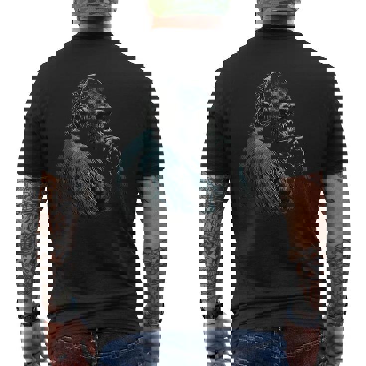 Arte Musical De Gorila Arte De Mono Animal Camiseta Hombre Estampado Espalda
