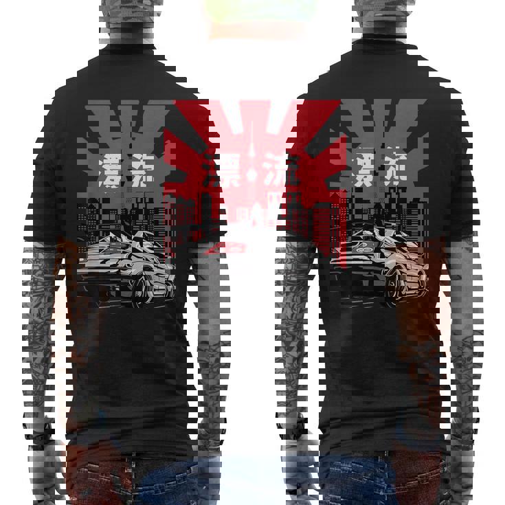 Artes Japonesas Fórmula Coche De Carreras Suzuka Pista Carrera Anime Camiseta Hombre Estampado Espalda