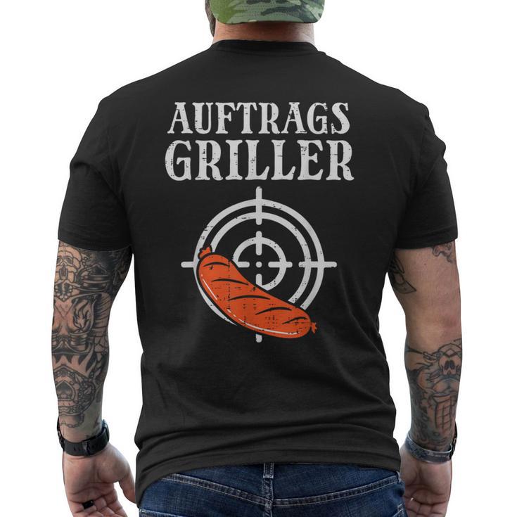 Auftrags Griller Wurst Grill Bbq Grill Master T-Shirt mit Rückendruck