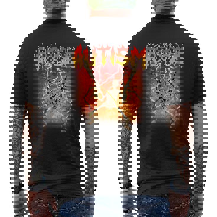 Autism Skeleton Oddly Specific Dank Meme Men's T-shirt Back Print
