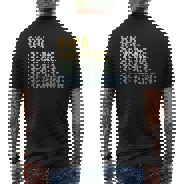 Bapa Man Myth Legend For Dad Papa Father Men's T-shirt Back Print