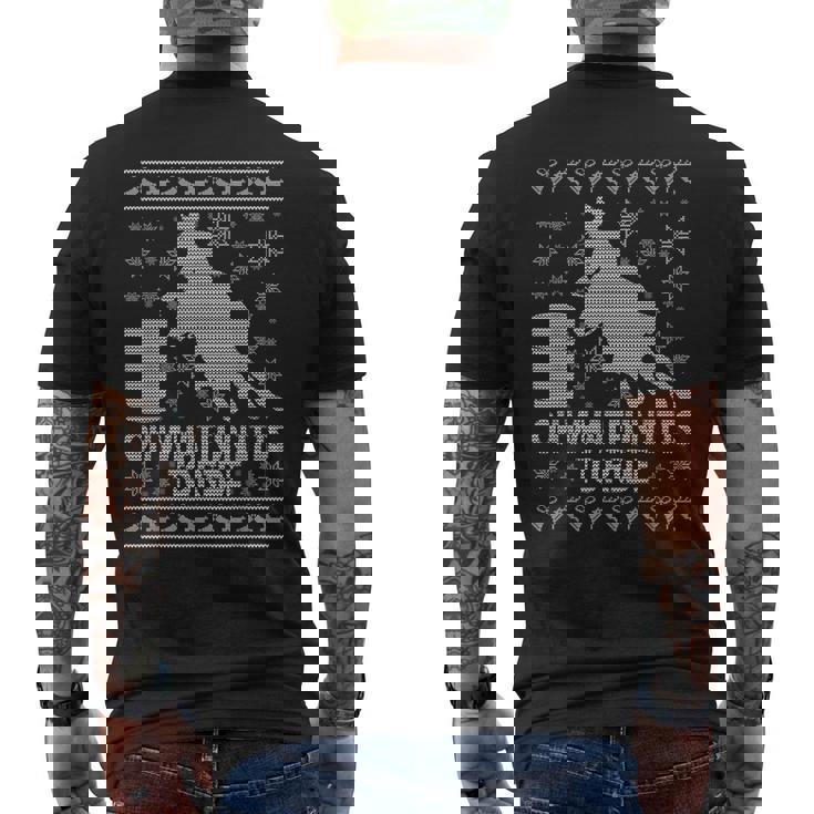 Barrel Racing Ugly Christmas Horse Race Rodeo TShirt Men's Back Print T-Shirt