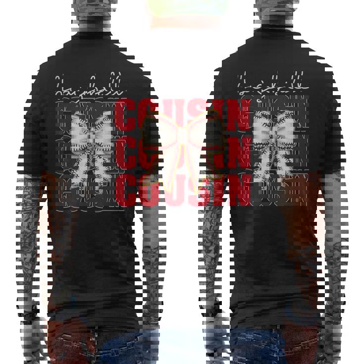 Baseball Cousin Coquette Bow Sport Lover Vintage Men's T-shirt Back Print