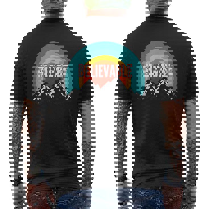 Believable Vintage Retro Sunset Men's Back Print T-Shirt