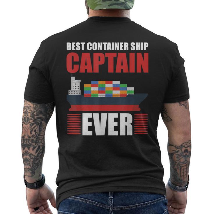 Best Container Ship Captain Ever Seafarer Cargo Ship Men's Back Print T-Shirt