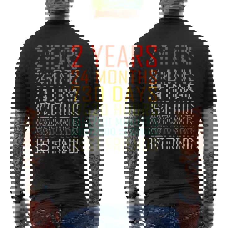 Best Friends Vintage 2 Years Friendship Anniversary Men's Back Print T-Shirt