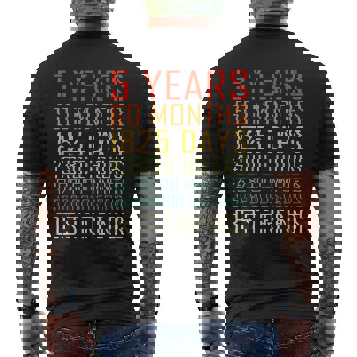 Best Friends Vintage 5 Years Friendship Anniversary Men's Back Print T-Shirt
