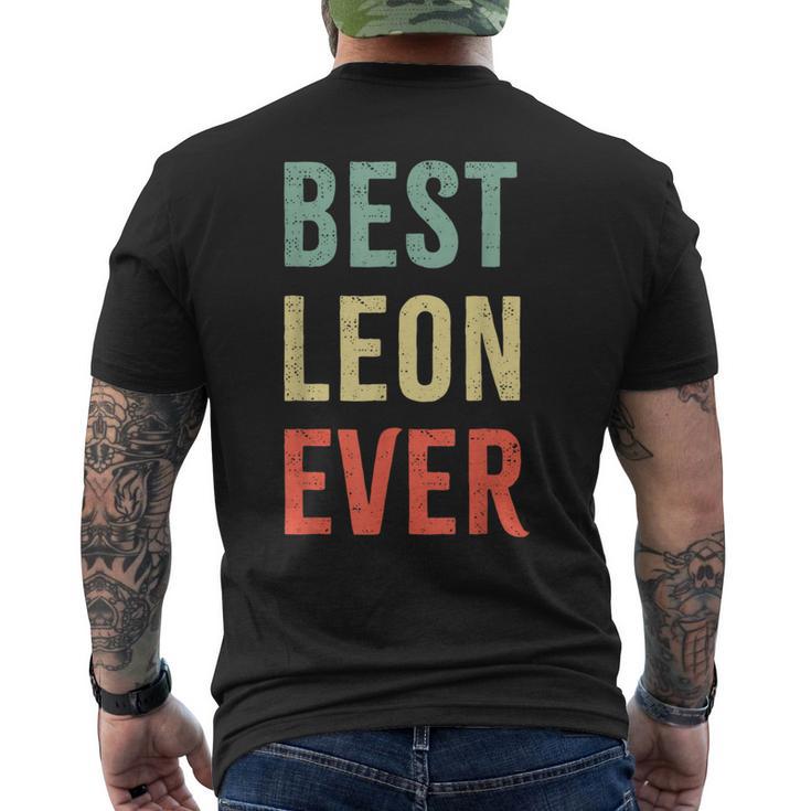 Best Leon Ever First Name T-Shirt mit Rückendruck