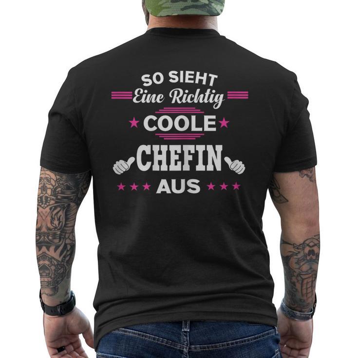 Beste Chefin So Sieht Eine Richtig Coole Chefin German T-Shirt mit Rückendruck