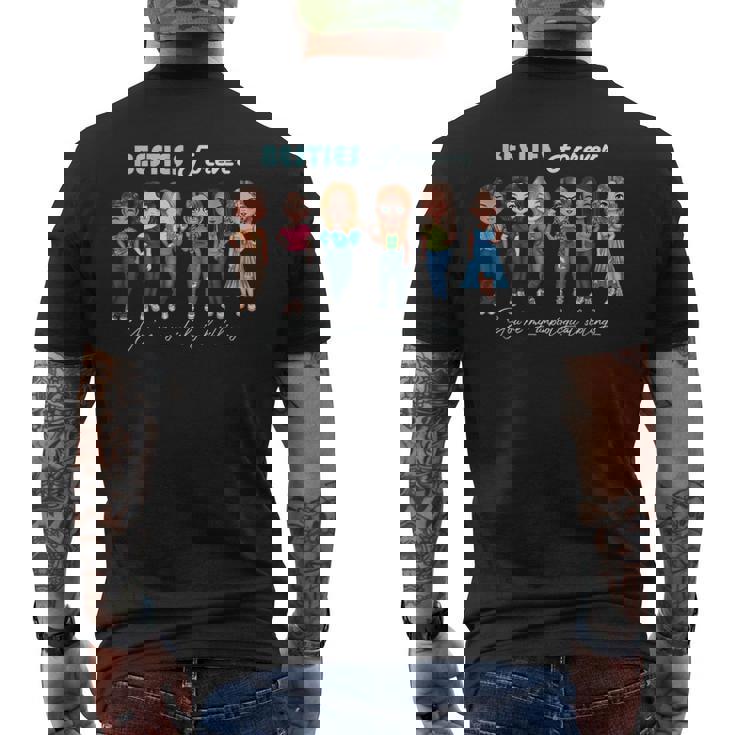 Besties Forever Bff Best Friends Unbiological Siblings Chibi Men's T-shirt Back Print