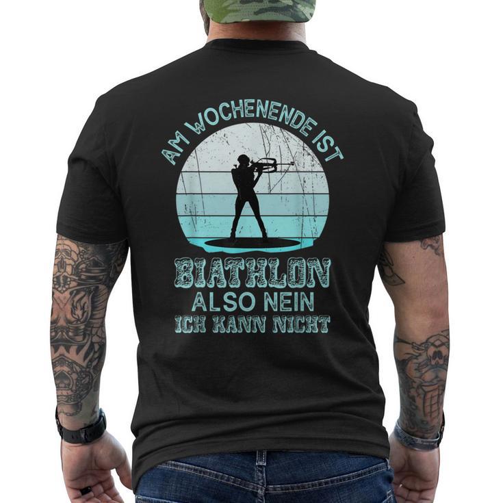 Weekend Biathlon Biathlon Fan Winter Sports Biathlon T-Shirt mit Rückendruck