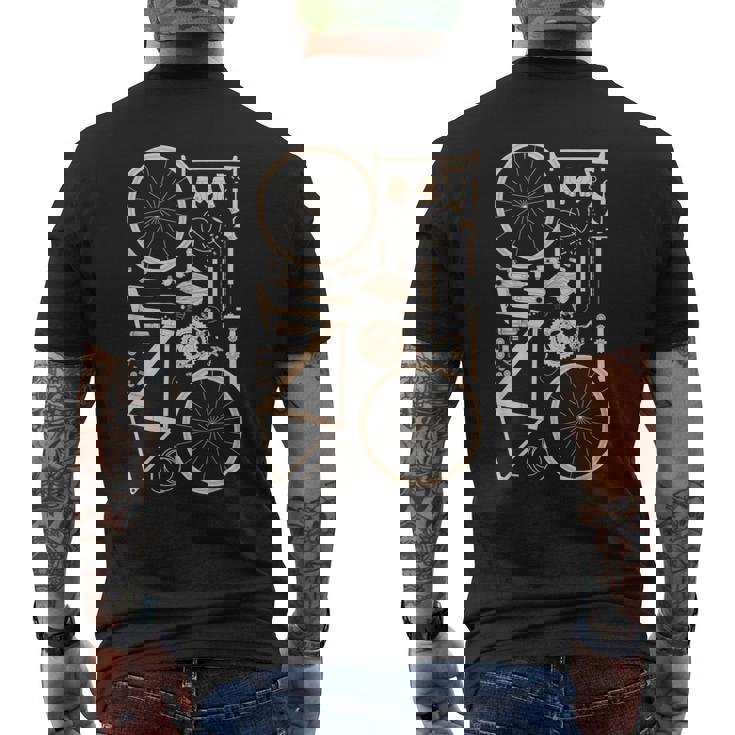 Bicicleta Anatomía Ciclismo Ciclista Ciclista Camiseta Hombre Estampado Espalda