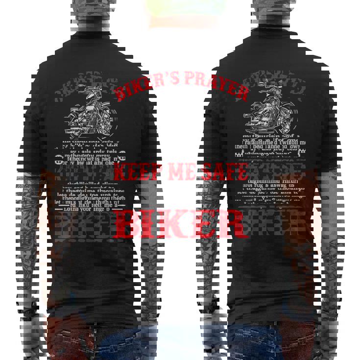 Biker's Prayer Vintage Motorcycle Biker Biking Motorcycling Men's T-shirt Back Print