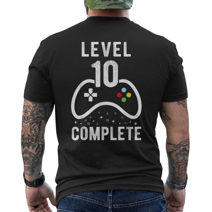 Birthday Boy 10 Years Gamer Level 10 Complete T-Shirt mit Rückendruck