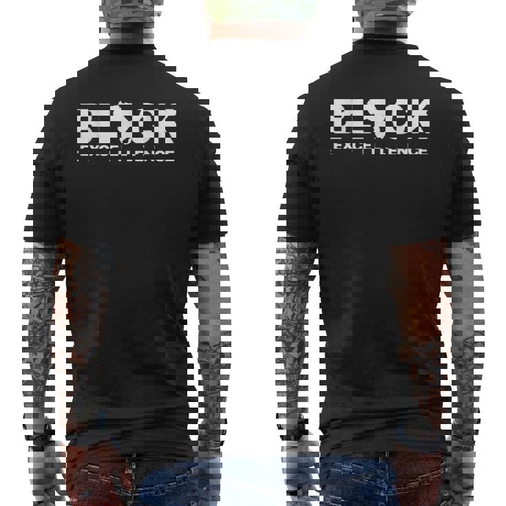 Black History Month Awareness Afro American Melanin Power Men's T-shirt Back Print