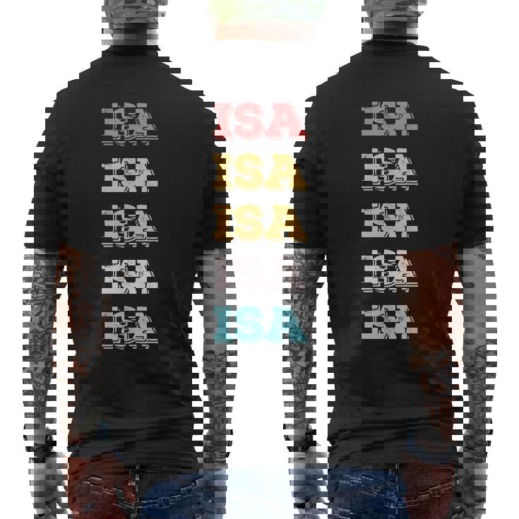 Bonito Regalo Personalizado Con Nombre Isa Camiseta Hombre Estampado Espalda