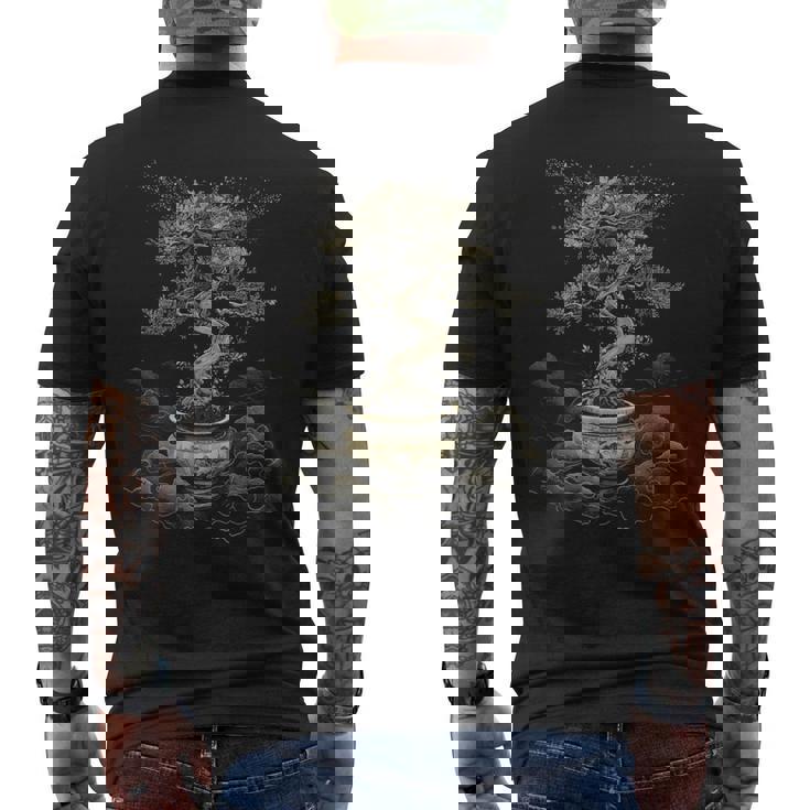 Bonsai Tree Japanese Culture Meditation Penjing Zen Men's T-shirt Back Print