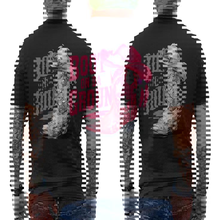 Boots On The Ground Cowgirls Boot Cowboy Western Country Men's T-shirt Back Print
