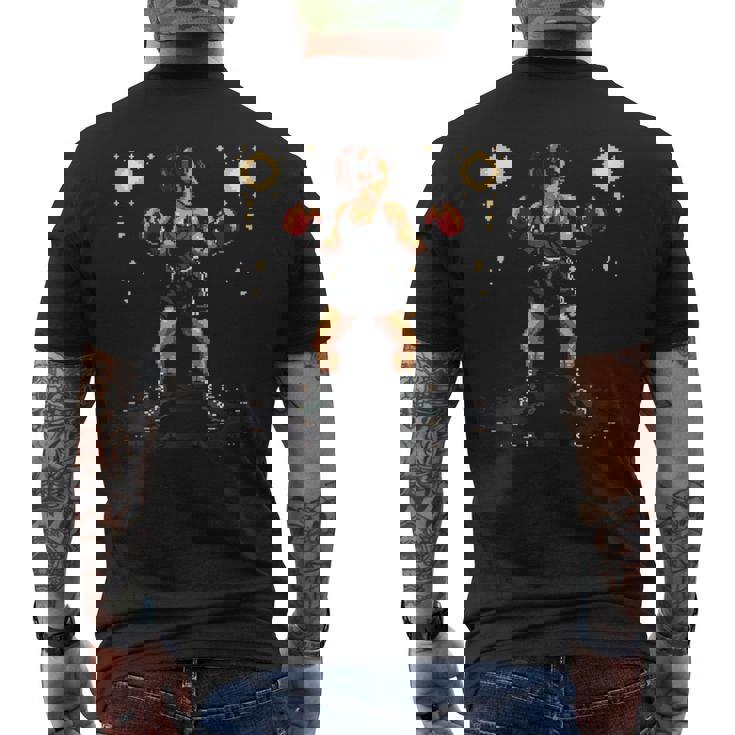 Boxeo Chica Pixel Gráfico Camiseta Hombre Estampado Espalda