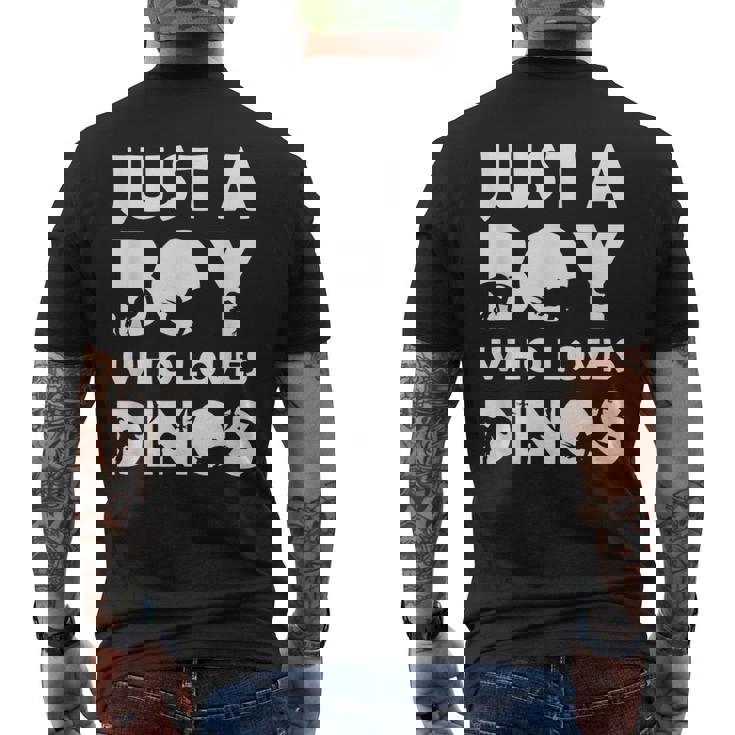 Boy Who Loves Dinos Letras Divertidas Con Diseño De Dinosaur Camiseta Hombre Estampado Espalda