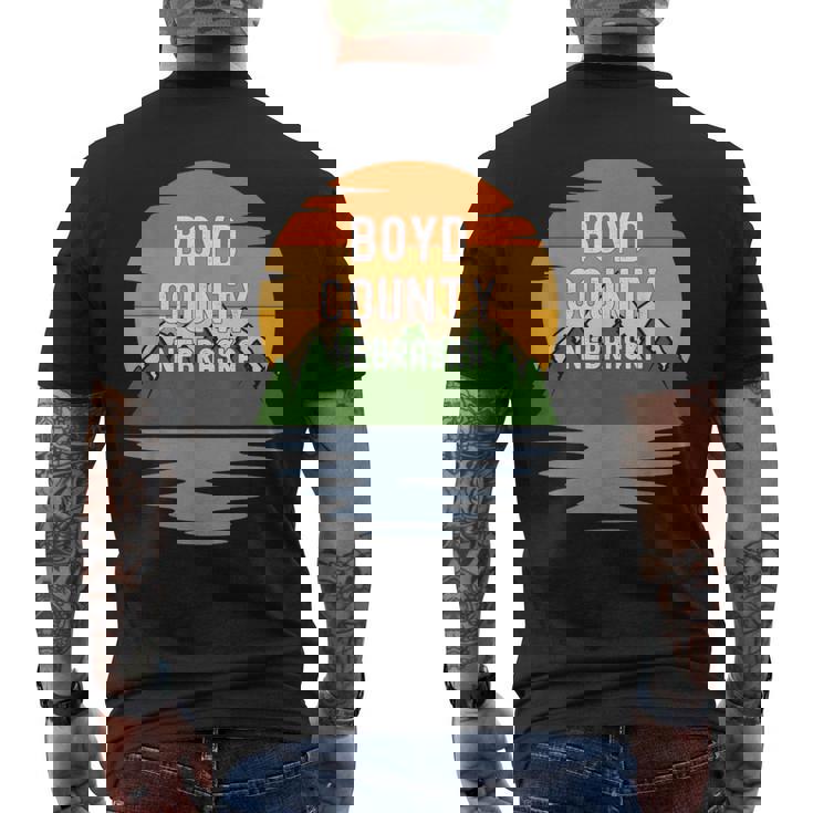 From Boyd County Nebraska Vintage Sunset Men's Back Print T-Shirt