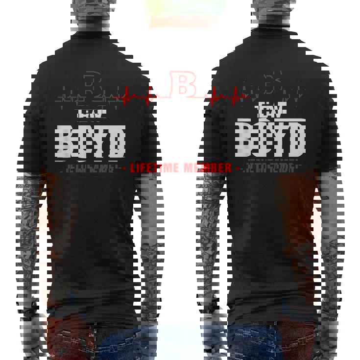 Boyd Surname Last Name Family Team Boyd Lifetime Member Men's Back Print T-Shirt