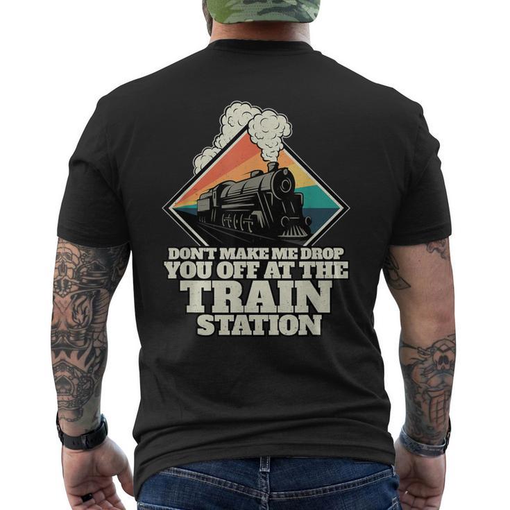 Bring Him Zum Bahnhof Train Yellowstone T-Shirt mit Rückendruck