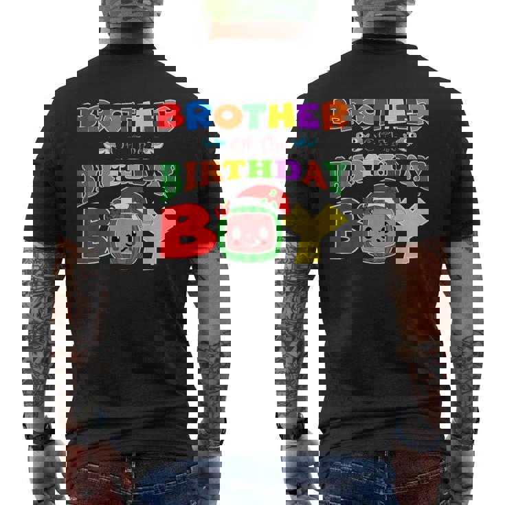 Brother Of The Birthday Boy Melon Family Matching Men's T-shirt Back Print