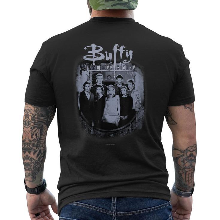 Buffy Theampire Slayer Distressedintage Scooby Gang T-Shirt mit Rückendruck