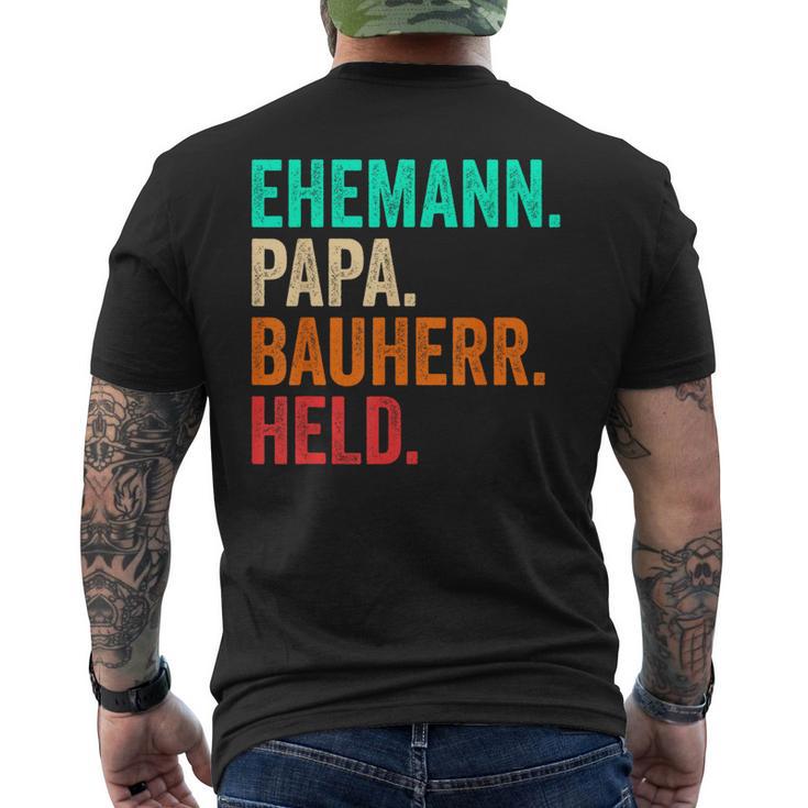 Builder Dad Husband Father's Day House Building Builder T-Shirt mit Rückendruck