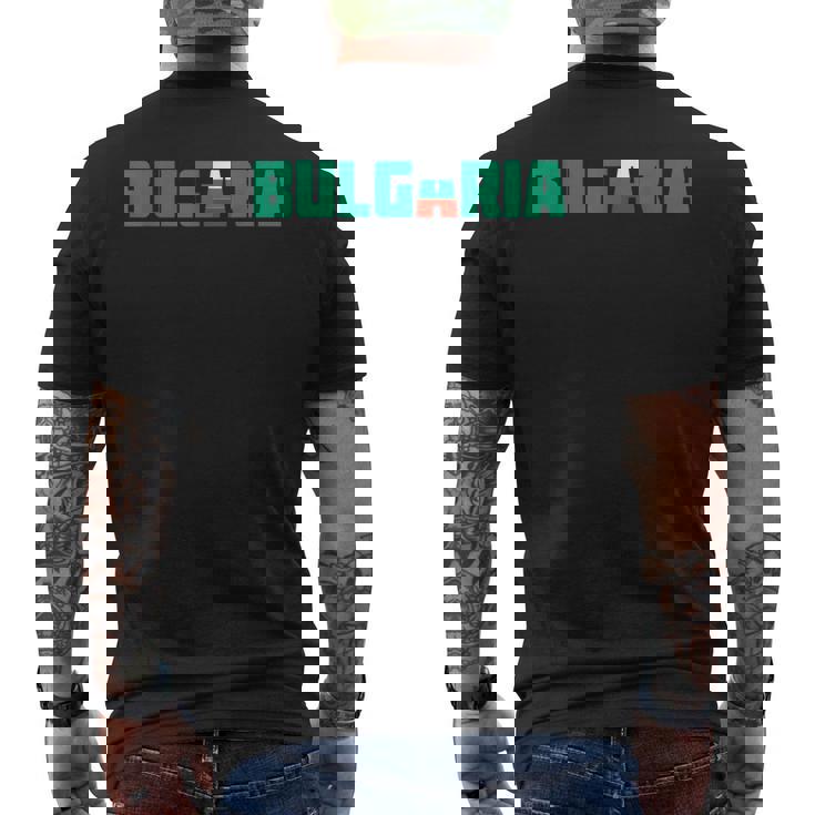 Bulgaria Flag Colours Souvenir Travel T-Shirt mit Rückendruck