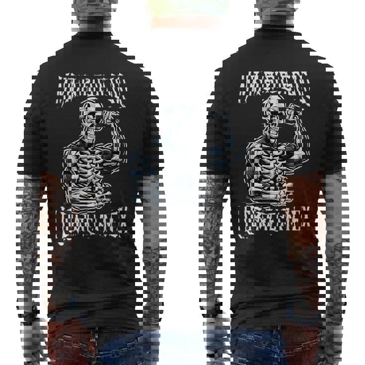 Calacas Chidas Gym Meme Mira Bro De Solo Llorarle A Mi Ex Camiseta Hombre Estampado Espalda