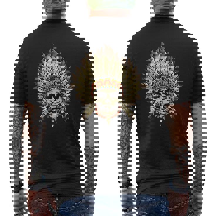 Calavera Infantil Indio Infantil Camiseta Hombre Estampado Espalda