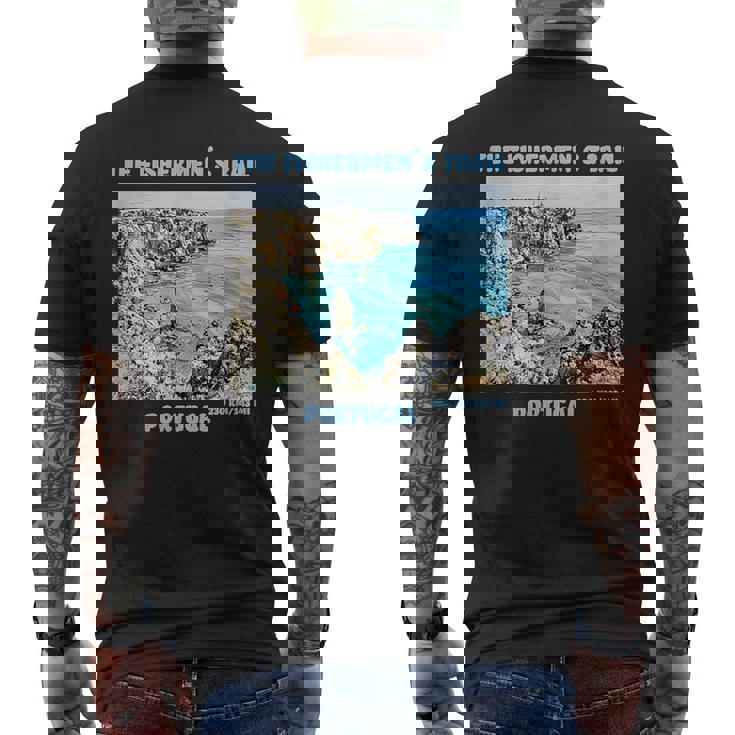 Caminata Por El Camino De Los Pescadores Por Portugal Camiseta Hombre Estampado Espalda