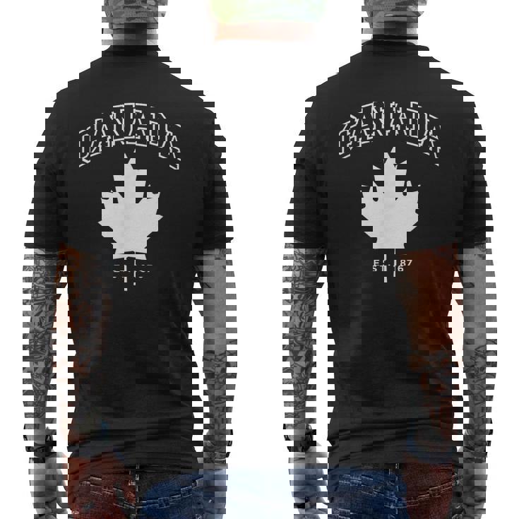 Canadá Feliz Día De Canadá Est 1867 Camiseta Hombre Estampado Espalda