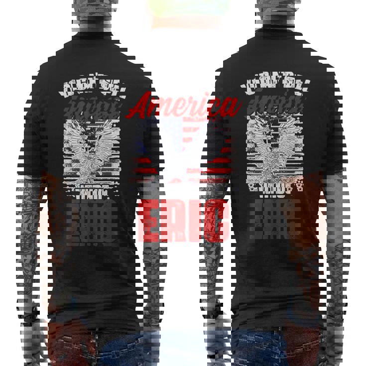 Cant Spell America Wout Eric 4th Of July Patriotic Name Men's Back Print T-Shirt