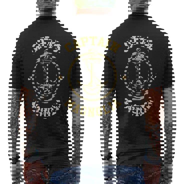 Capitaine Magnolia Bateau Àoile Avec Nom Personnalisé T-shirt imprimé au dos